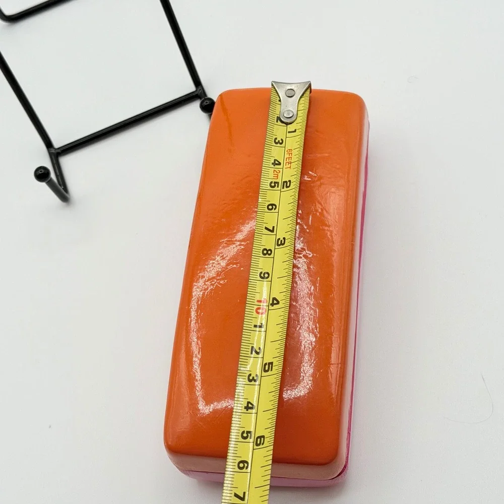 Kate Spade Eyeglass Case Pink Orange Hard Shell Colorblock Preppy Y2K Vibrant